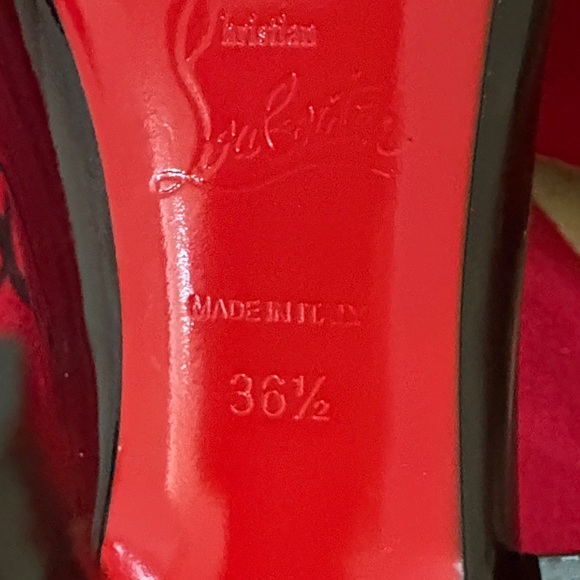 Christian Louboutin Glossy Black Heels size 6.5 - Picture 5 of 11